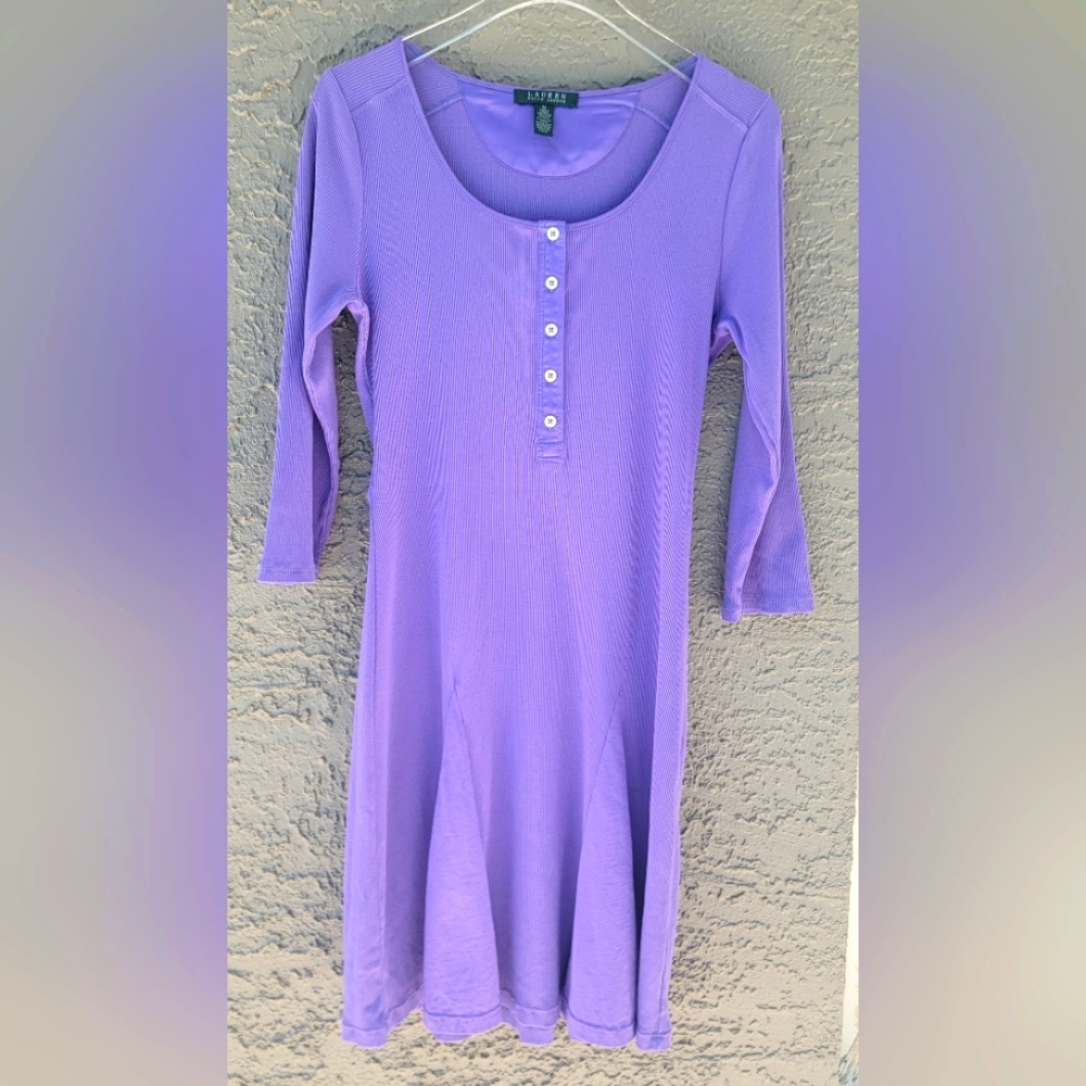 Lauren Ralph Lauren Purple Midi Dress